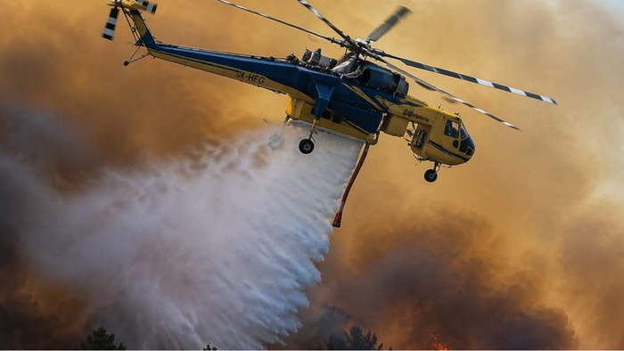 Wildfire broke out tnear Drapeti, Crete
