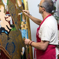 Flood-inspired art exhibition opens in Petrer with paintings created using DANA mud