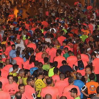 Runners get ready to fill the streets of Velez.