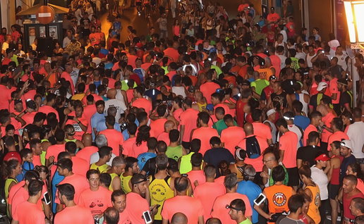 Runners get ready to fill the streets of Velez.