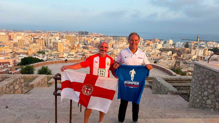 Jaime Dominguez arrives in Almeria.