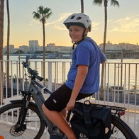 Samuel cycling from Malaga.