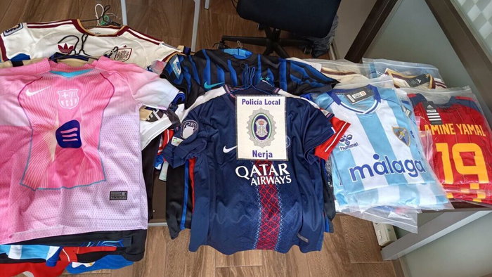 Police haul of fake goods.