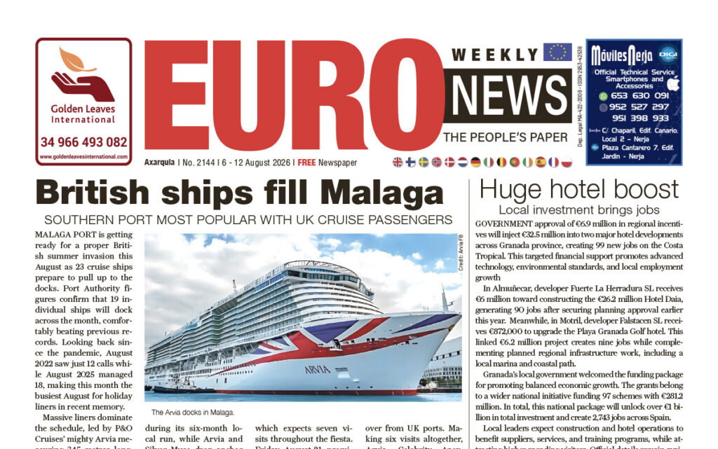 Axarquia newspaper 6 - 12 Aug 2026
