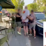 Spanish officers escort British fugitive John Rocks following his arrest in central Madrid on August 1.