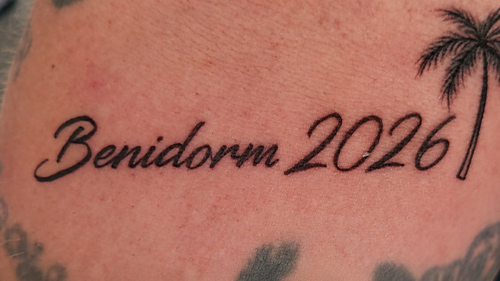 The ultimate souvenir of hols in Benidorm - A tattoo