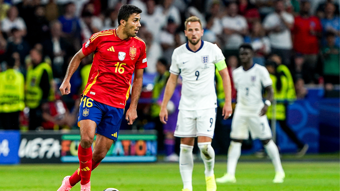 Spain Vs England during the 2024 Euro's final match