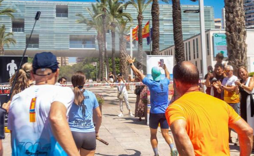 Finally crosses the finish line in Benidorm after gruelling 42-kilometre run