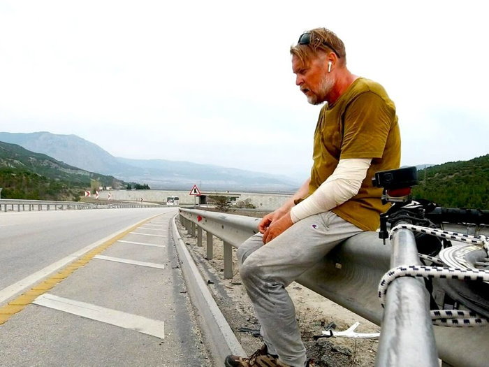 Karl Bushby in Bolu Province, Turkey.