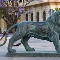 Malaga lion statues