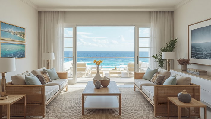 View of a modern mediterranean living room