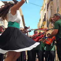 Street dancing in Moclinejo.