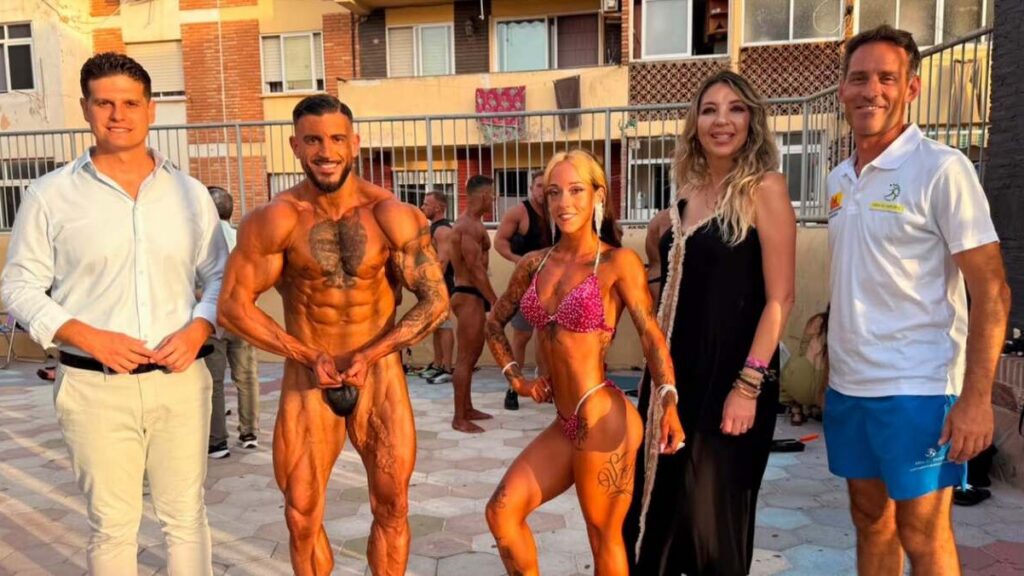 Benalmadena plaza turned into a battleground of muscle, myth and spectacle