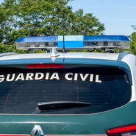 A picture of the rear of a Guardia Civil vehicle.
