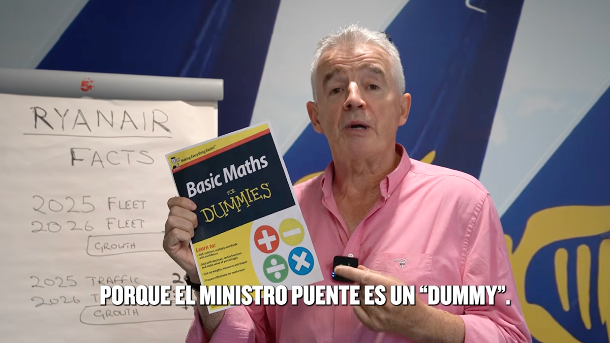 Ryanair-Chef bietet Spaniens Verkehrsminister „Mathematik für Dummies“ an ...