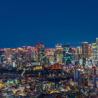 Nocturnal image of the greater metropolis of Tokyo
