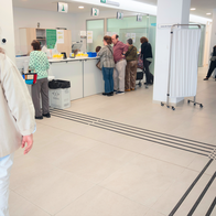 Patients waiting in the waiting room of a health centre in Sevilla