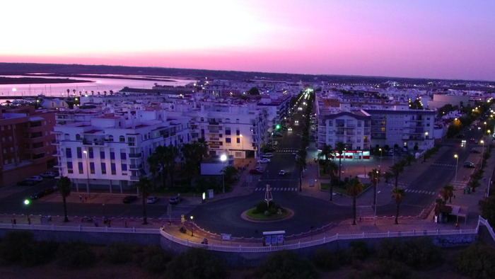 Aerial view by Drone in Isla Cristina. Huelva. Andalucía. Spain