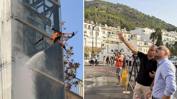 Mijas trials drone technology in the Pueblo.