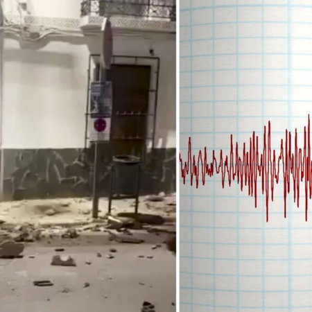 Debris fallen after Granada quake