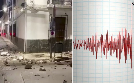 Debris fallen after Granada quake