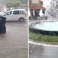 Puebla de Don Fadrique flash flooding.