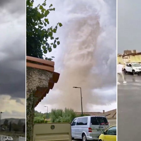 Tornado Destruction in Aude, near Carcassonne, France.