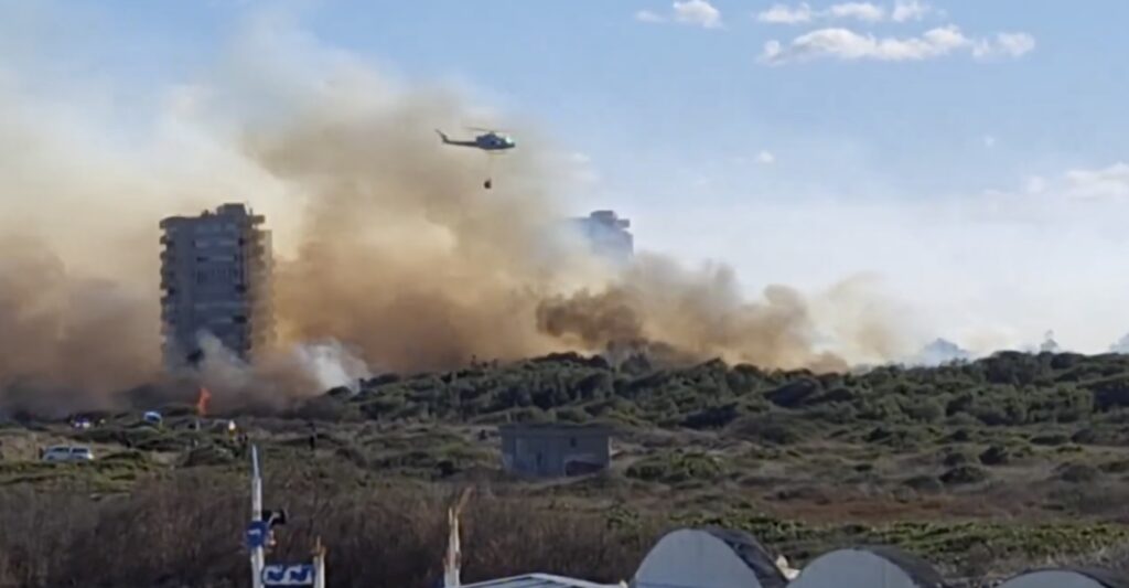 View of huge blaze in Valencia natural park.