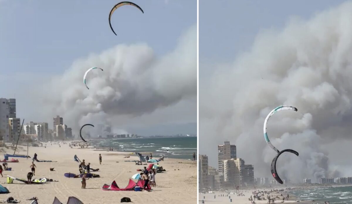 Beaches evacuated as forest fire spreads through Valencia natural park