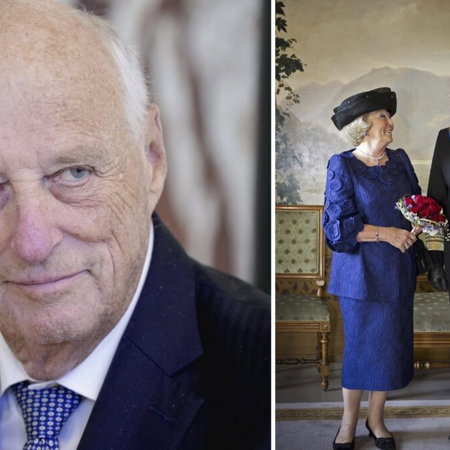 HM King Harald V with Queen Sonja.
