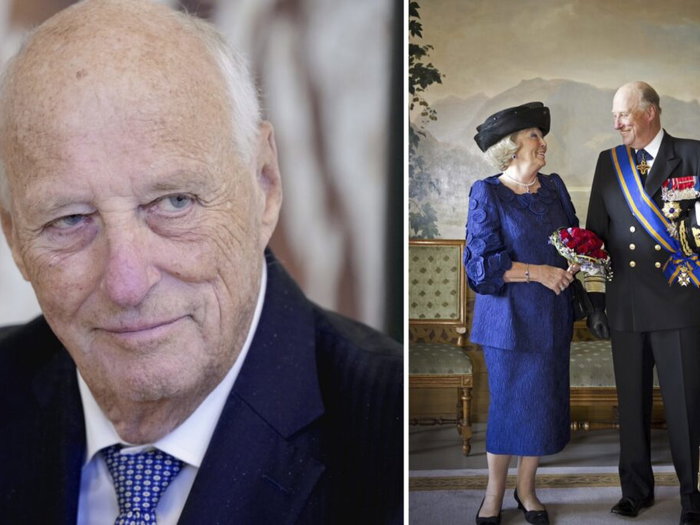 HM King Harald V with Queen Sonja.