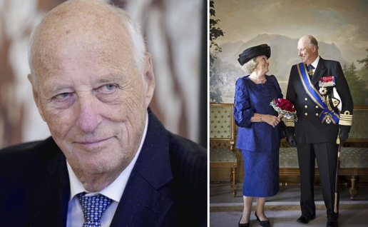 HM King Harald V with Queen Sonja.