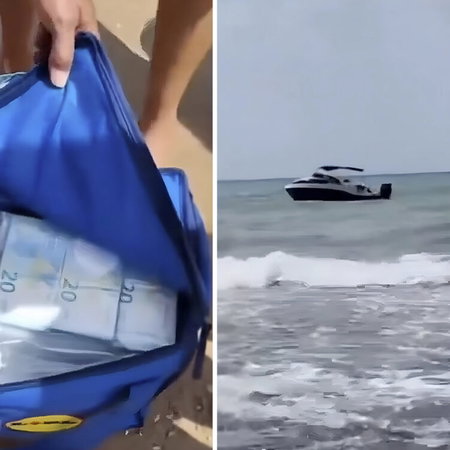 Bags of cash just washes up.