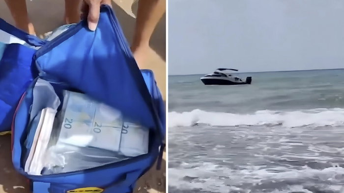 Bags of cash just washes up.