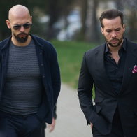 Andrew and Tristan Tate walking together as lawyers challenge claims about their luxury lifestyle Title: Andrew and Tristan Tate luxury lifestyle claims