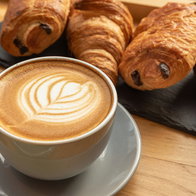 Coffee and croissants.