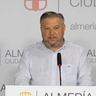 Culture Councillor Diego Cruz giving a speech at a press conference.
