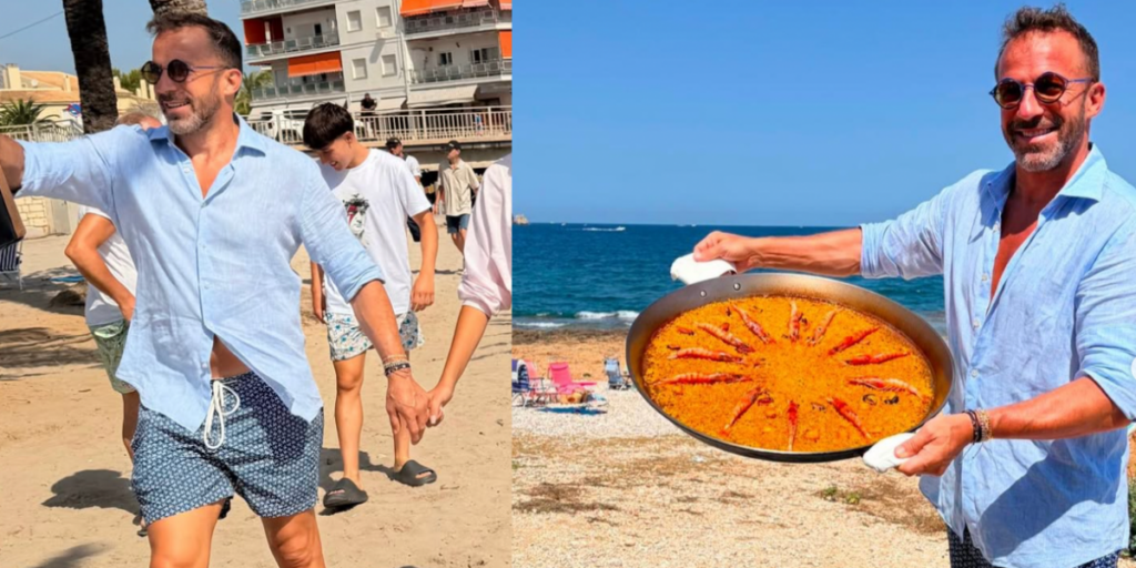 Football superstar Alessandro Del Piero soaks up the sun on family holiday in Javea