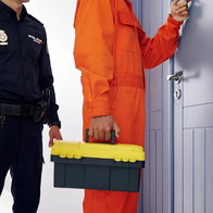 Police and plumber call at a house