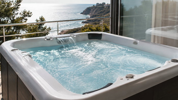 Jacuzzi at a coastal holiday villa in Spain