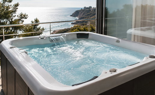 Jacuzzi at a coastal holiday villa in Spain