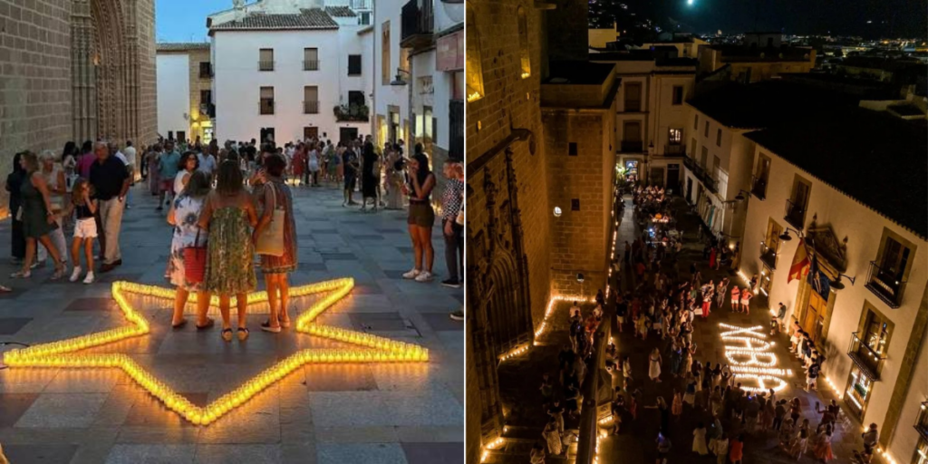 Javea lights up the night with more than 16,000 glowing candles illuminating historic centre