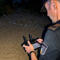 Local police used a drone to locate the missing minor