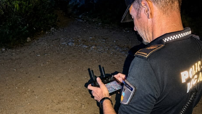 Local police used a drone to locate the missing minor