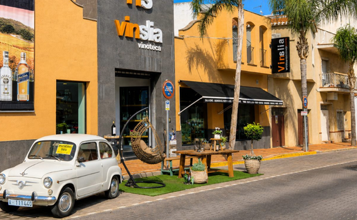 several parking spaces temporarily transformed into urban gardens