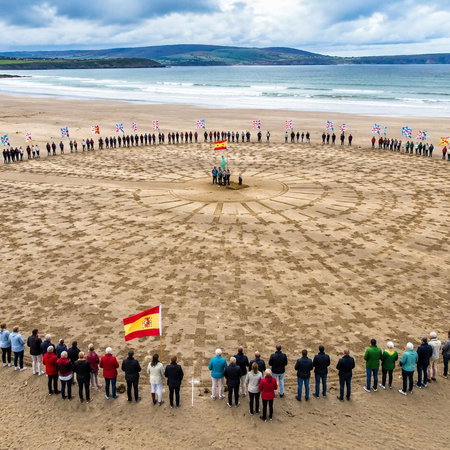 Remembering the Spanish Armada commemoration at Streedagh Beach in County Sligo, Ireland.