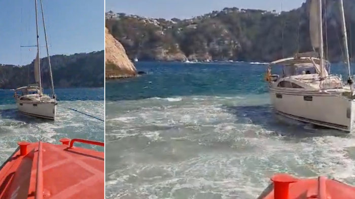 Rescue operation off the coast of Javea