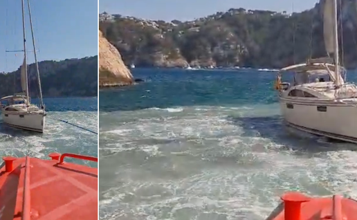 Rescue operation off the coast of Javea