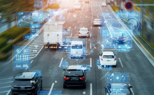 Image representing traffic controlled by satellite