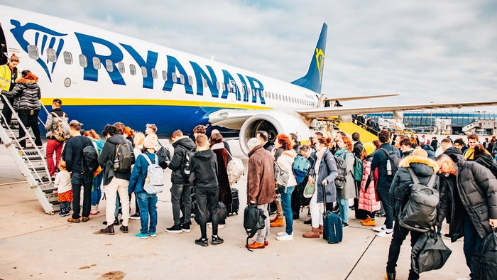 Ryanair flight at Vienna.